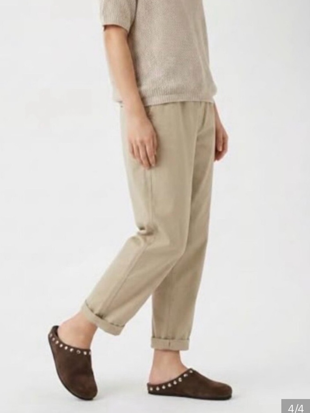 $160 By Anthropologie Brown Suede Studded Slip-On Mules Size 38 - 7 - 7.5 - Picture 2 of 4